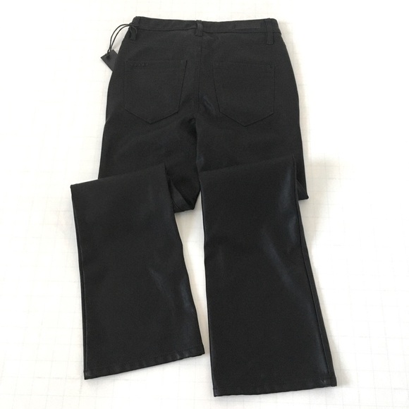 BLANKNYC Black Faux Leather Boot Cut Flare Pant 24 - Picture 14 of 14